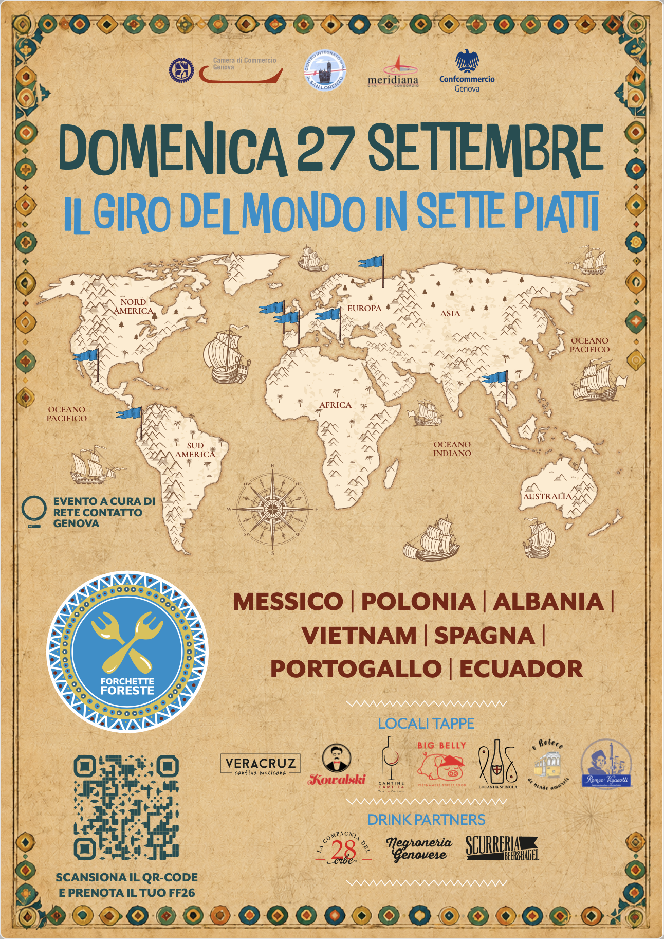 Locandina Forchette Foreste 2026: il giro del mondo in sette piatti